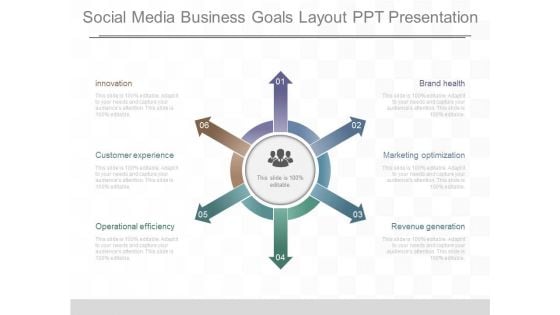 Social Media Business Goals Layout Ppt Presentation