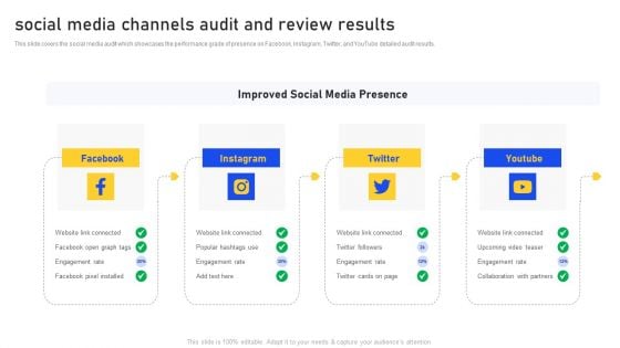Social Media Channels Audit And Review Results Themes PDF