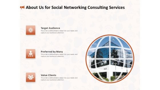 Social Media Consultancy About Us For Social Networking Consulting Services Audience Portrait PDF