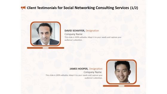 Social Media Consultancy Client Testimonials For Social Networking Consulting Services Demonstration PDF