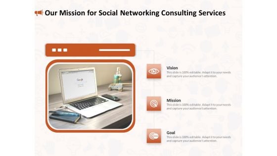 Social Media Consultancy Our Mission For Social Networking Consulting Services Demonstration PDF