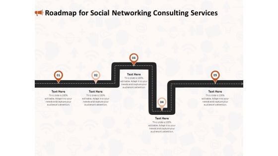 Social Media Consultancy Roadmap For Social Networking Consulting Services Brochure PDF