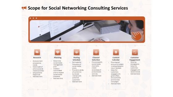 Social Media Consultancy Scope For Social Networking Consulting Services Graphics PDF
