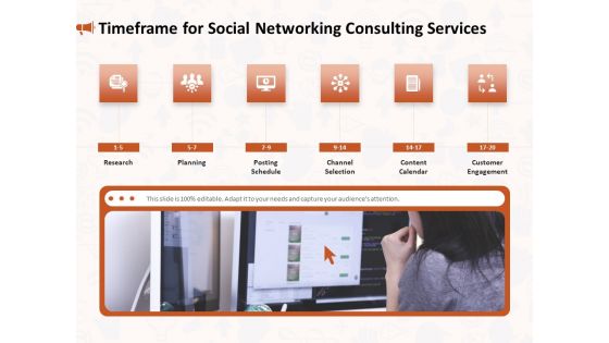 Social Media Consultancy Timeframe For Social Networking Consulting Services Download PDF