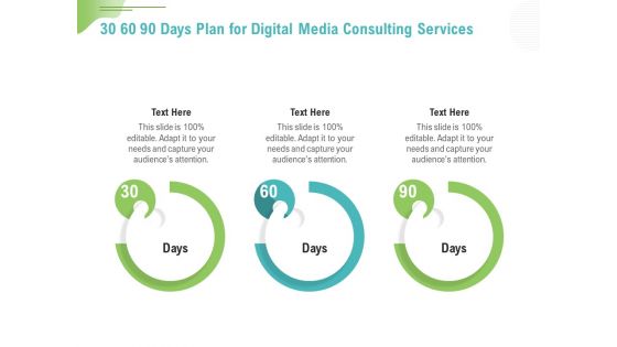 Social Media Consulting 30 60 90 Days Plan For Digital Media Consulting Services Information PDF