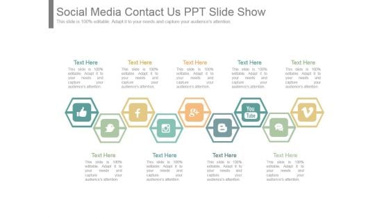 Social Media Contact Us Ppt Slide Show