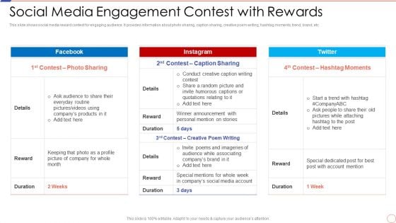 Social Media Engagement To Increase Customer Engagement Social Media Engagement Contest Microsoft PDF