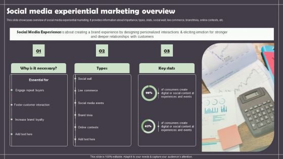 Social Media Experiential Marketing Overview Elements PDF