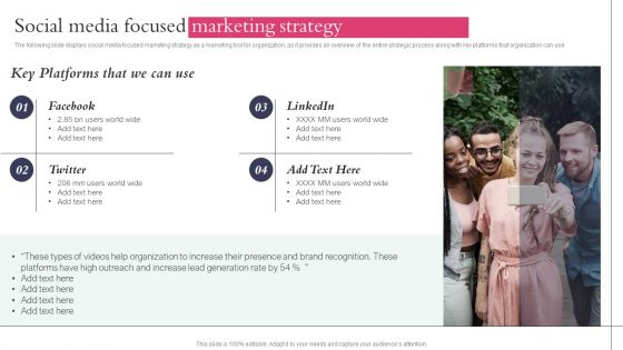 Social Media Focused Marketing Strategy Action Plan Playbook For Influencer Reel Marketing Sample PDF