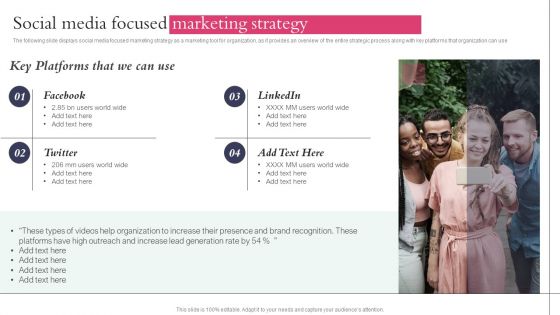 Social Media Focused Marketing Strategy Action Plan Playbook For Influencer Reel Marketing Sample PDF
