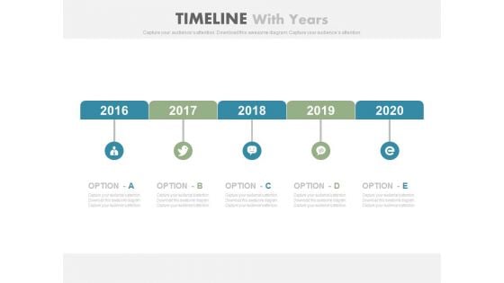 Social Media Growth Timeline With Years Powerpoint Slides