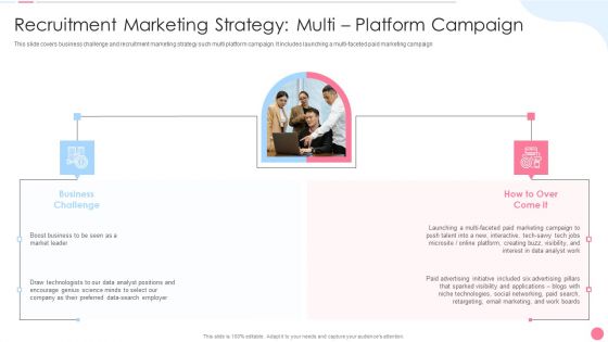 Social Media Hiring Approach Recruitment Marketing Strategy Multi Platform Campaign Diagrams PDF
