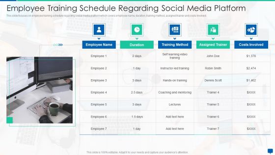 Social Media Hiring Process Optimization Employee Training Schedule Regarding Social Media Platform Designs PDF