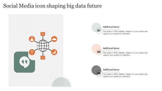 Social Media Icon Shaping Big Data Future Diagrams PDF