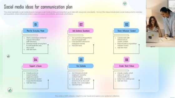 Social Media Ideas For Communication Plan Ppt Gallery Picture PDF Social Media Ideas For Communication Plan Ppt Gallery Picture PDF