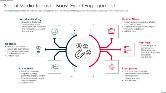 Social Media Ideas To Boost Event Engagement Background PDF