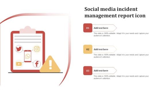 Social Media Incident Management Report Icon Formats PDF