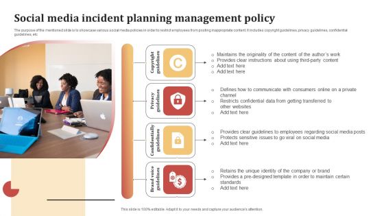 Social Media Incident Planning Management Policy Brochure PDF