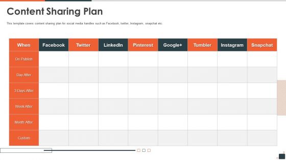 Social Media Investor Funding Pitch Deck Content Sharing Plan Microsoft PDF