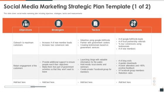 Social Media Investor Funding Pitch Deck Social Media Marketing Strategic Plan Template Graphics PDF