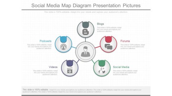 Social Media Map Diagram Presentation Pictures