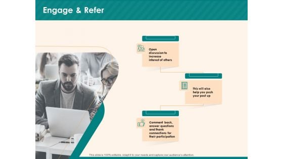 Social Media Marketing Budget Engage And Refer Ppt File Portfolio PDF