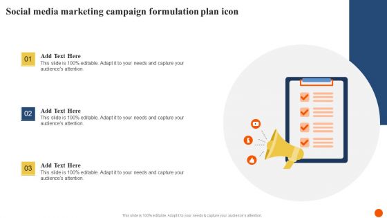 Social Media Marketing Campaign Formulation Plan Icon Introduction PDF