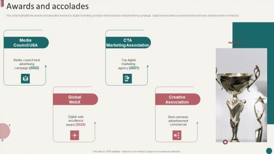 Social Media Marketing Company Profile Awards And Accolades Mockup PDF Social Media Marketing Company Profile Awards And Accolades Mockup PDF