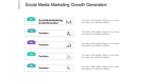 Social Media Marketing Growth Generation Ppt PowerPoint Presentation Inspiration Backgrounds Cpb