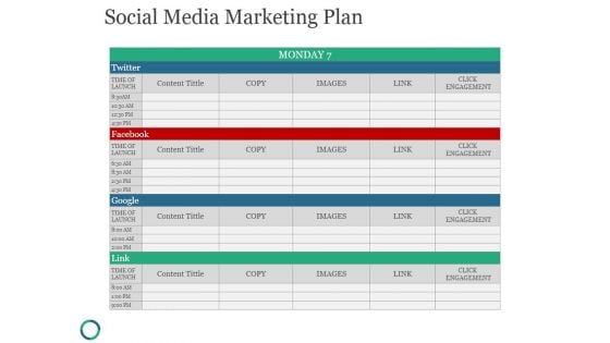 Social Media Marketing Plan Ppt PowerPoint Presentation Pictures