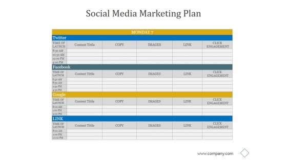 Social Media Marketing Plan Ppt PowerPoint Presentation Styles