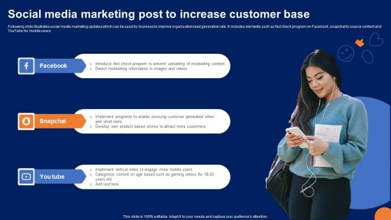 Social Media Marketing Post To Increase Customer Base Slides PDF Social Media Marketing Post To Increase Customer Base Slides PDF