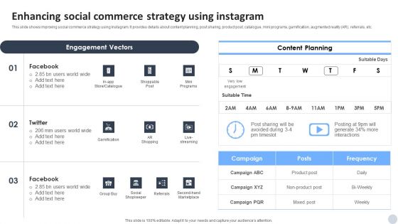 Social Media Marketing Strategies To Generate Lead Enhancing Social Commerce Strategy Using Instagram Ideas PDF