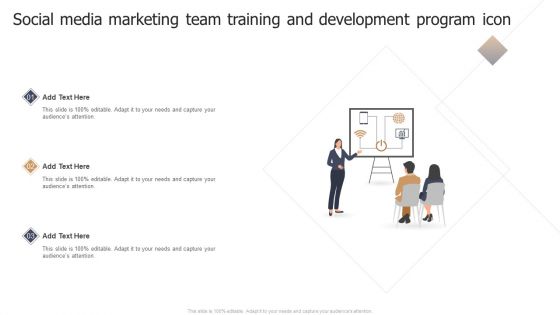 Social Media Marketing Team Training And Development Program Icon Ppt Pictures PDF