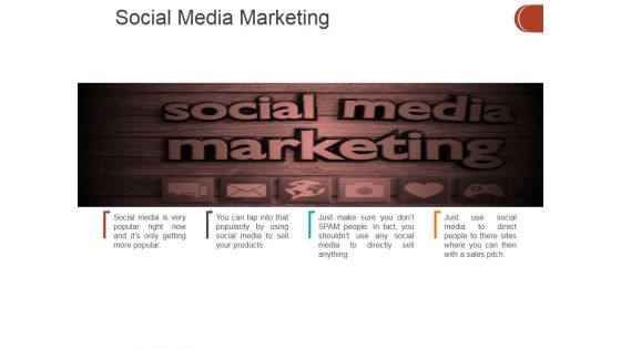 Social Media Marketing Template 1 Ppt PowerPoint Presentation File Graphics Pictures