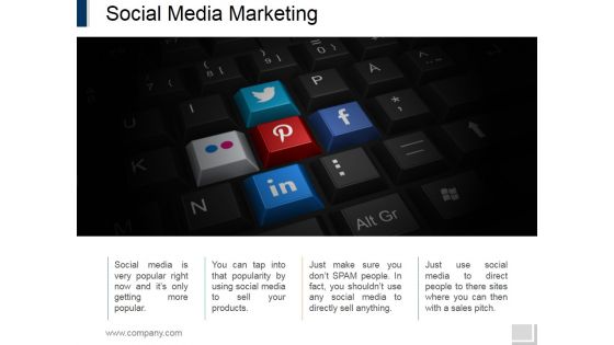 Social Media Marketing Template 1 Ppt PowerPoint Presentation Ideas Graphic Images