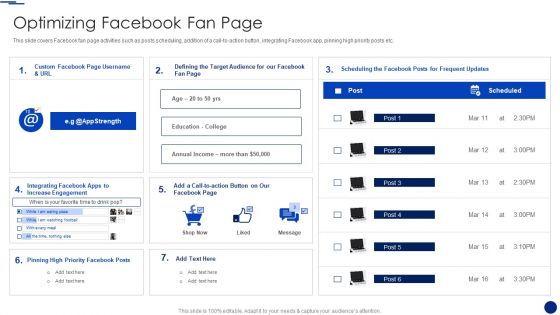 Social Media Marketing Through Facebook Optimizing Facebook Fan Page Inspiration PDF