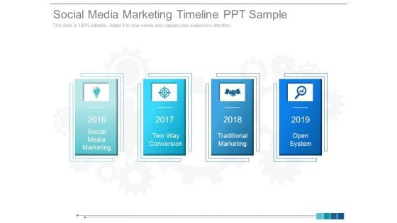Social Media Marketing Timeline Ppt Sample