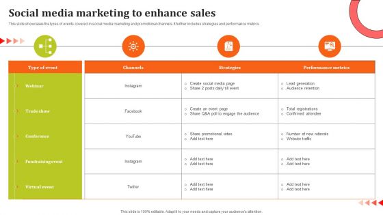 Social Media Marketing To Enhance Sales Ppt Infographic Template Objects PDF