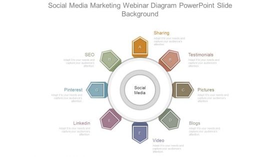 Social Media Marketing Webinar Diagram Powerpoint Slide Background