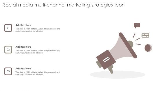 Social Media Multi Channel Marketing Strategies Icon Professional PDF