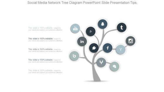 Social Media Network Tree Diagram Powerpoint Slide Presentation Tips