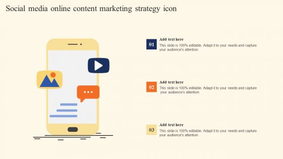 Social Media Online Content Marketing Strategy Icon Infographics PDF