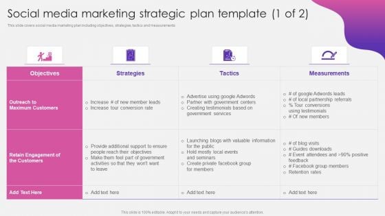 Social Media Pitch Deck For New Business Social Media Marketing Strategic Plan Template Structure PDF Social Media Pitch Deck For New Business Social Media Marketing Strategic Plan Template Structure PDF