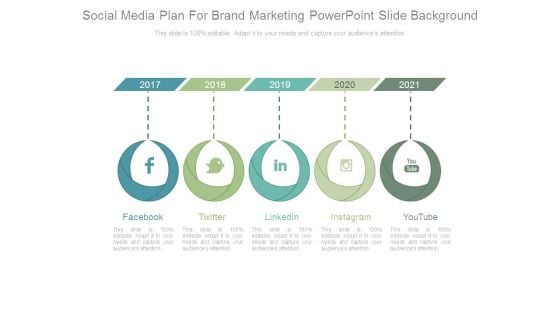 Social Media Plan For Brand Marketing Powerpoint Slide Background