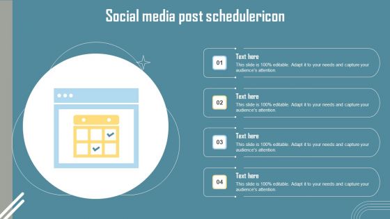 Social Media Post Schedulericon Clipart PDF