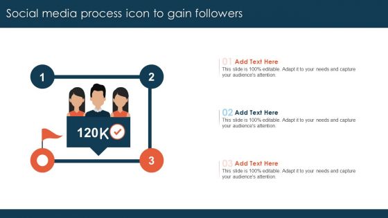 Social Media Process Icon To Gain Followers Designs PDF