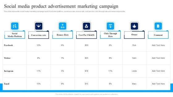 Social Media Product Advertisement Marketing Campaign Ppt Slides Background Designs PDF Social Media Product Advertisement Marketing Campaign Ppt Slides Background Designs PDF