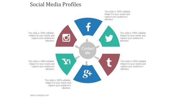 Social Media Profiles Ppt PowerPoint Presentation Graphics