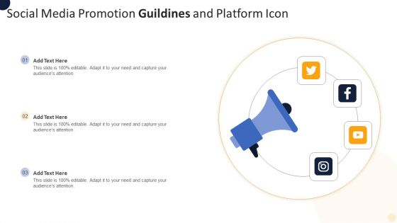 Social Media Promotion Guildines And Platform Icon Brochure PDF
